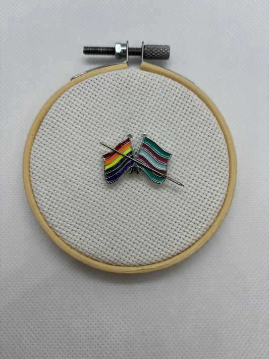 Rainbow Pride and Transgender Flag Needle Minder