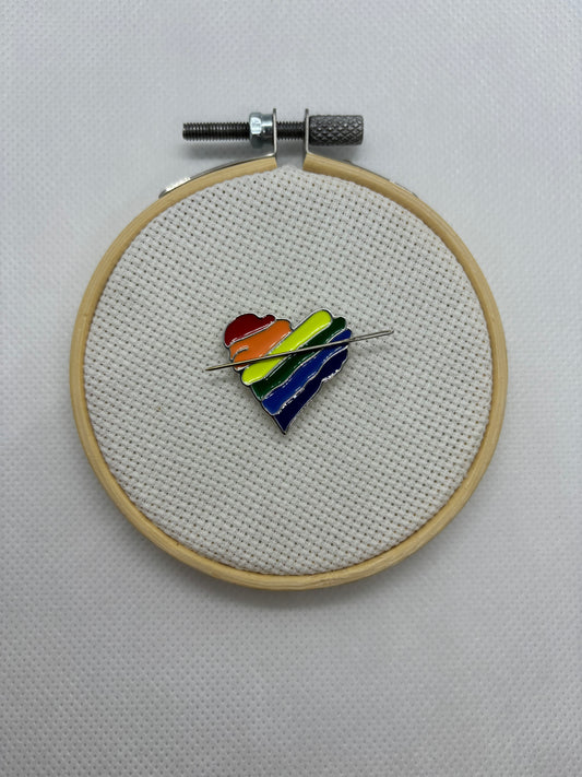Rainbow Heart Needle Minder
